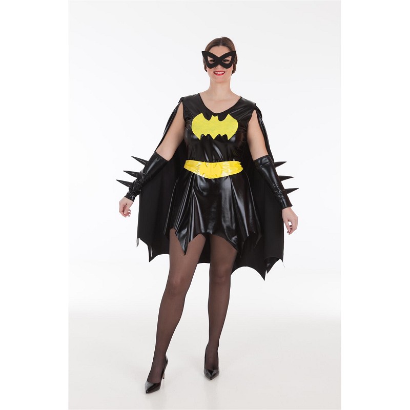 Disfraz de BatGirl con Cinturón y Antifaz para Mujer - MiDisfraz Disfraz de BatGirl con Cinturón y Antifaz para Mujer - MiDisfraz