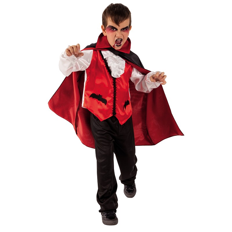 exageración satisfacción Chillido Disfraz de Conde Drácula Rojo con Capa para Niño - MiDisfraz