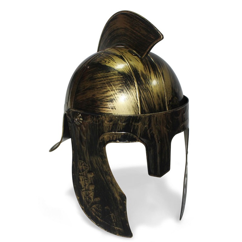 Casco de Soldado Romano Color Bronce: Talla Única - MiDisfraz