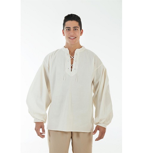 Camisa Medieval Beig para...
