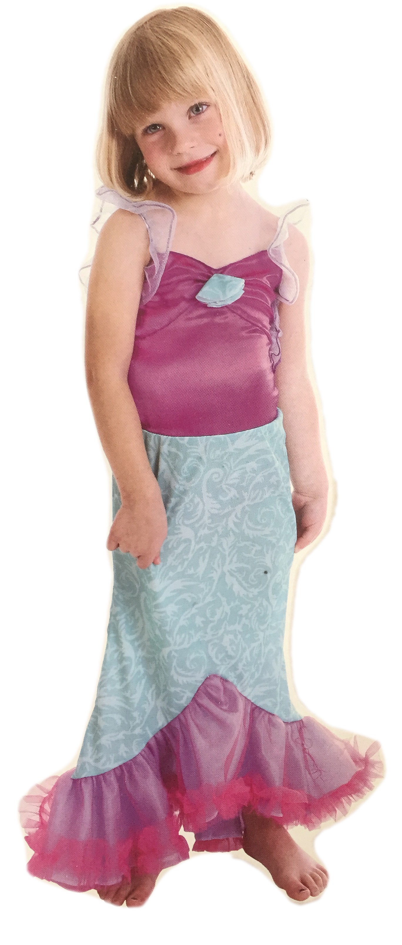 Disfraz de Sirenita en Color Azul y Violeta para Niña - MiDisfraz