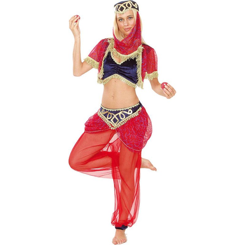 Disfraz Rojo de Bailarina del Desierto para Mujer - MiDisfraz