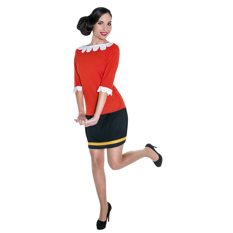 pacífico Escéptico Hacer bien Disfraz Rojo y Negro de Olivia "Popeye" para Mujer - MiDisfraz