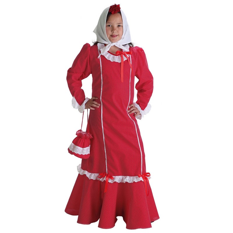 Vestido de Chulapa Rojo para Niña