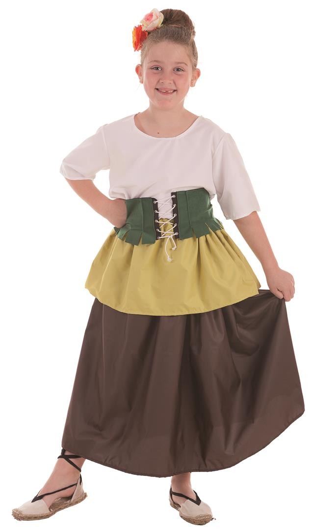 Disfraz de Tendera Medieval con Delantal para Ni a MiDisfraz