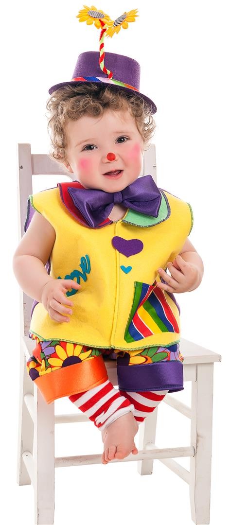 Disfraz de Payasín Mimoso Amarillo para Bebé de 1 año - MiDisfraz