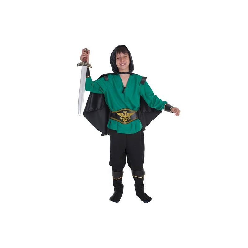 gastar juguete medio litro Disfraz de Caballero Medieval Verde y Negro para Niño - MiDisfraz
