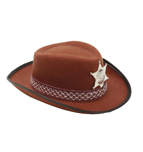 Sombrero De Sheriff  Marrón...