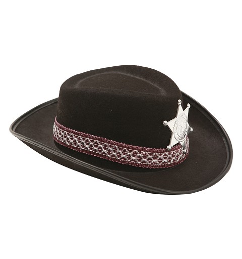 Sombrero De Sheriff Negro...
