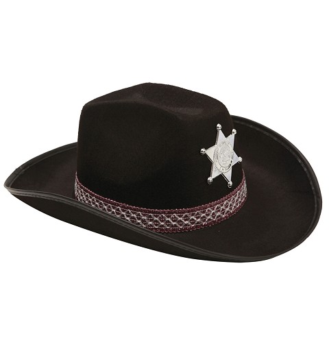 Sombrero De Sheriff  Negro...