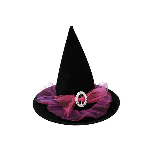 Sombrero De Bruja Tul Rosa...