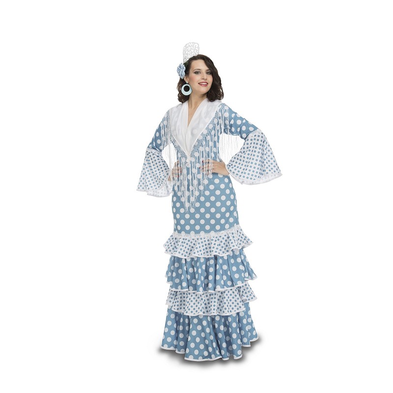 Disfraz Flamenca Guadalquivir Turquesa Mujer