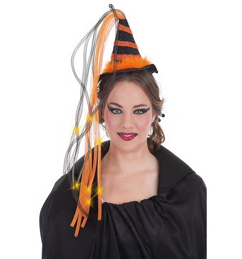 Gorro Bruja Tiras Luz