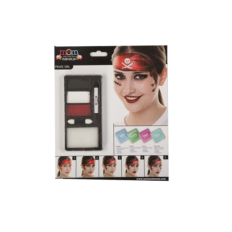 Kit Maquillaje Adulto Pirata Chica Kit Maquillaje Adulto Pirata Chica