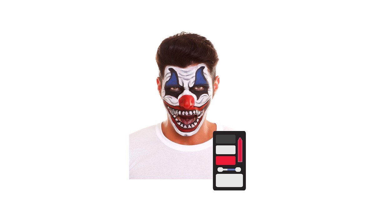Kit Maquillaje Adulto Payaso Diabólico Kit Maquillaje Adulto Payaso Diabólico