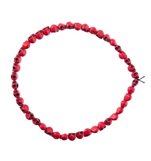 Collar de  Calaveras Rojas