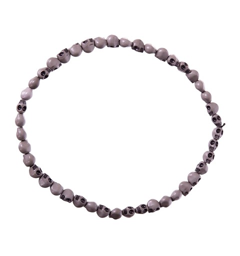 Collar de Calaveras Gris