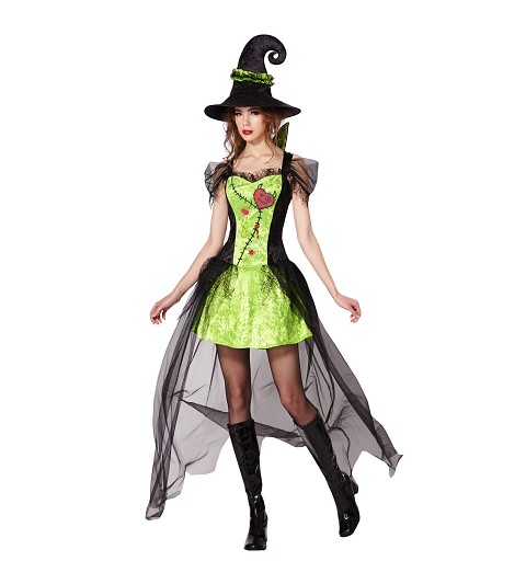 Disfraz Bruja Verde Mujer