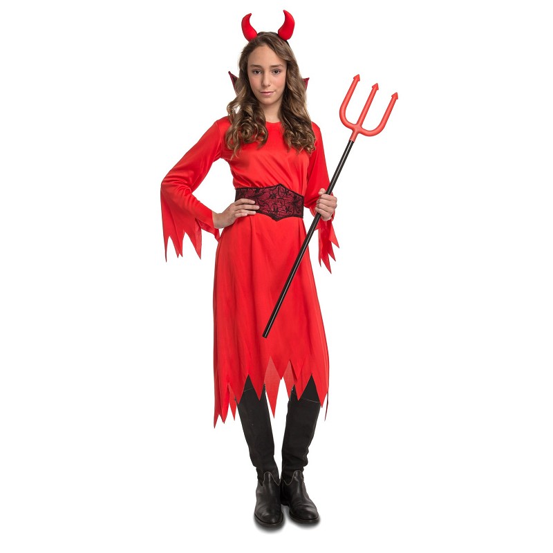 Disfraz Diablesa Vestido Rojo Niña Disfraz Diablesa Vestido Rojo Niña