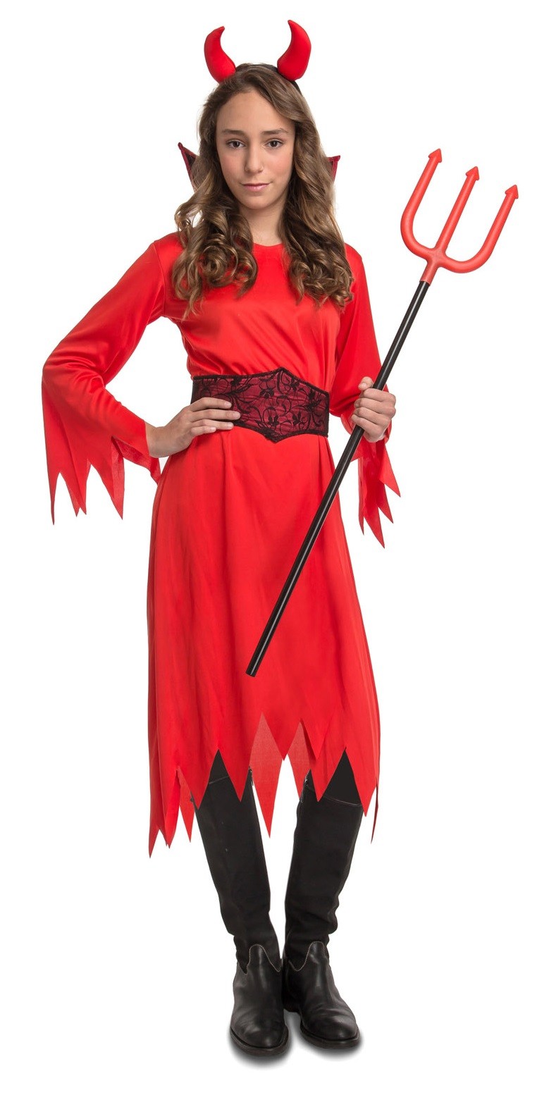 Disfraz Diablesa Vestido Rojo Niña