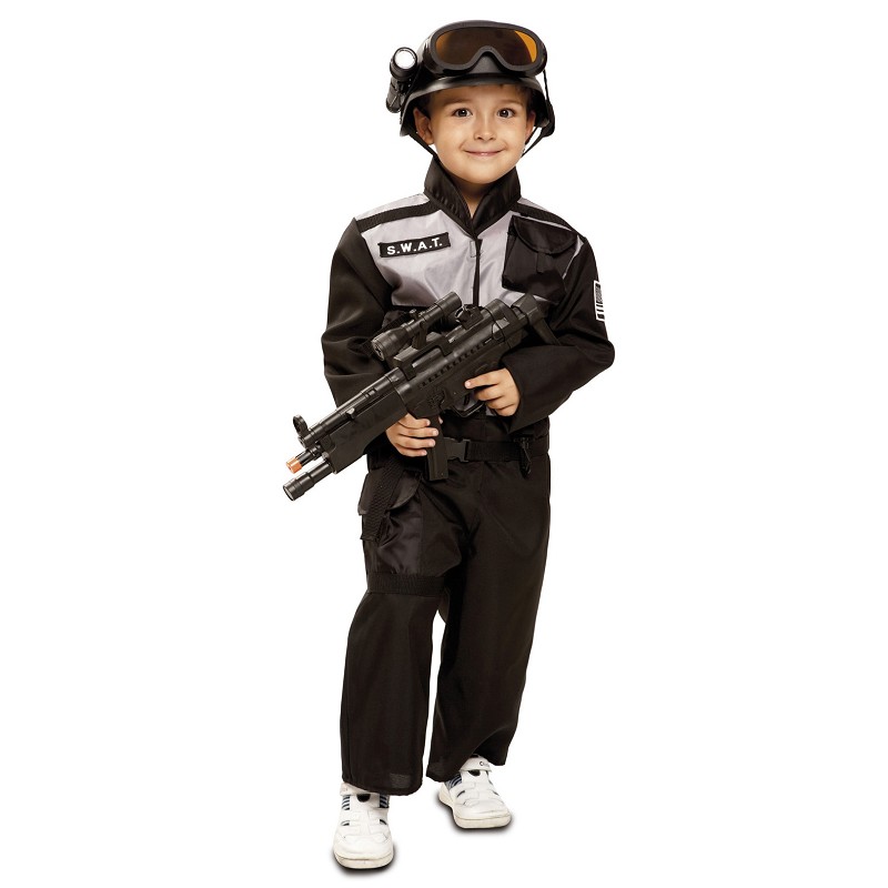 Swat - Disfraz muscular para niño, talla S/2T