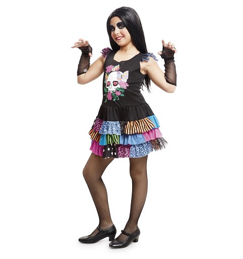 Disfraz Esqueleto Colores Niña