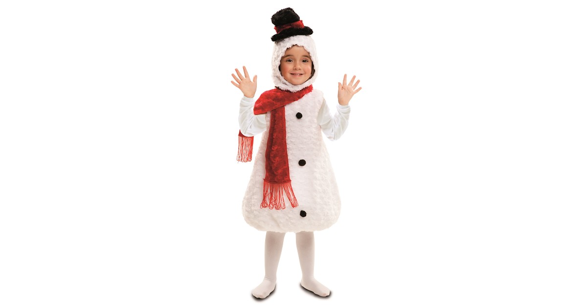 Disfraz De Muñeco De Nieve Para Niño/Niña - Pelele Polar Con Capucha Y Bufanda - Suave Y Cálido - Para Carnaval, Navidad, Fotos