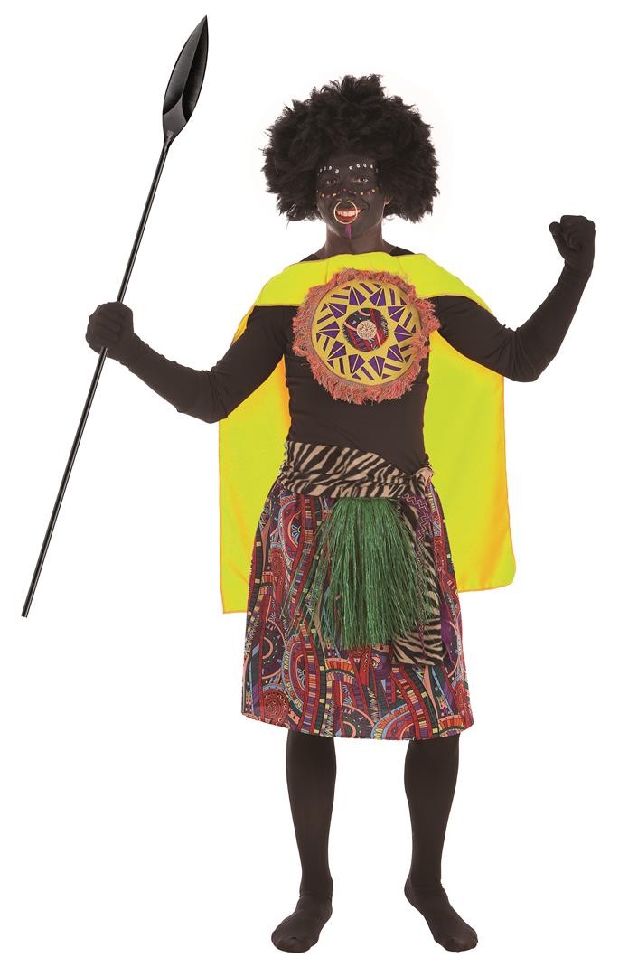 ojo uvas Alta exposición Disfraz de Africano Selva para Hombre