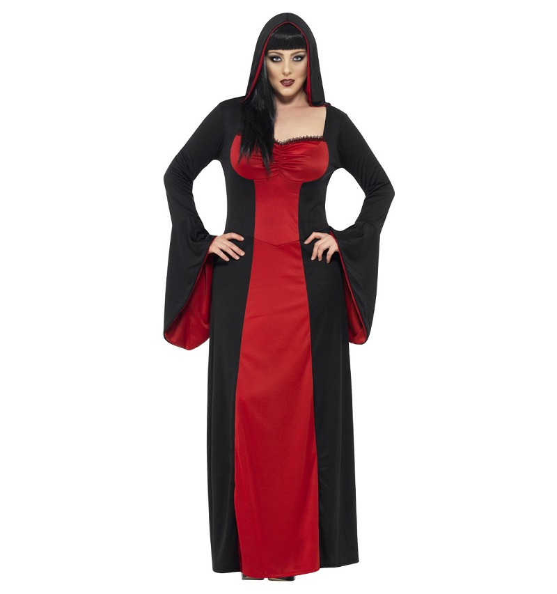 Disfraz de Vampiresa con capucha talla grande Disfraz de Vampiresa con capucha talla grande