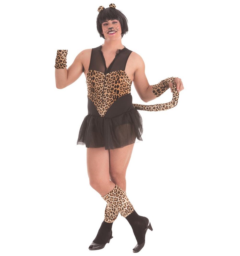 Disfraz Pijama Leopardo Mujer Talla M - Incluye Mono Y Cola