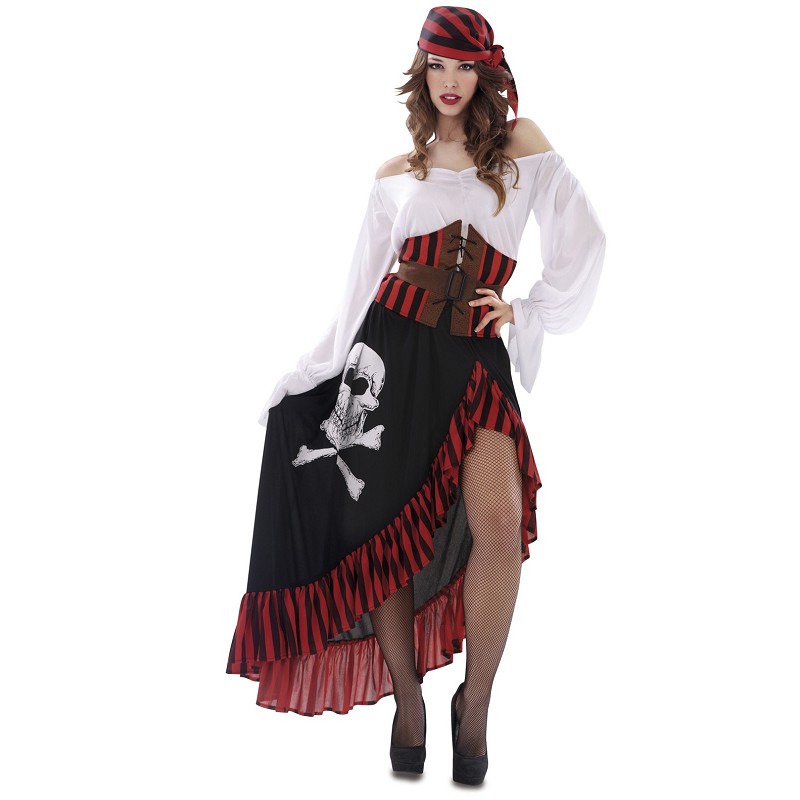 Peluca y pañuelo Pirata del Caribe para disfrazarte - Envíos 24h