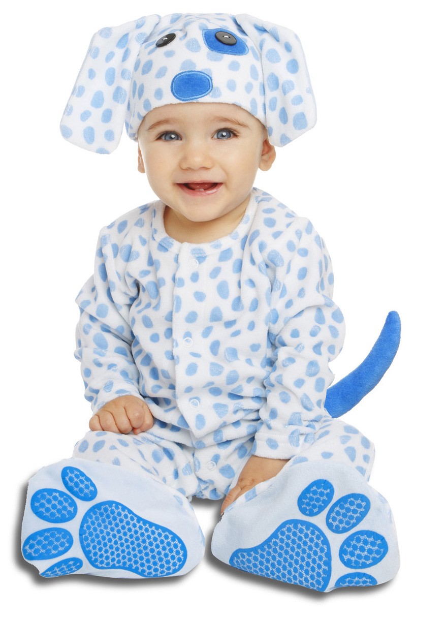 Cañón Tareas del hogar petróleo crudo Disfraz de Perrito con Chupete Azul para Bebé