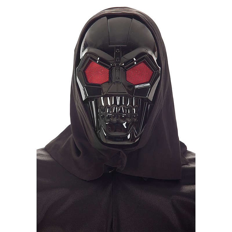 Máscara de Calavera Negra Metalica para Adulto o Niño MiDisfraz